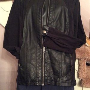 Black Faux Leather Jacket